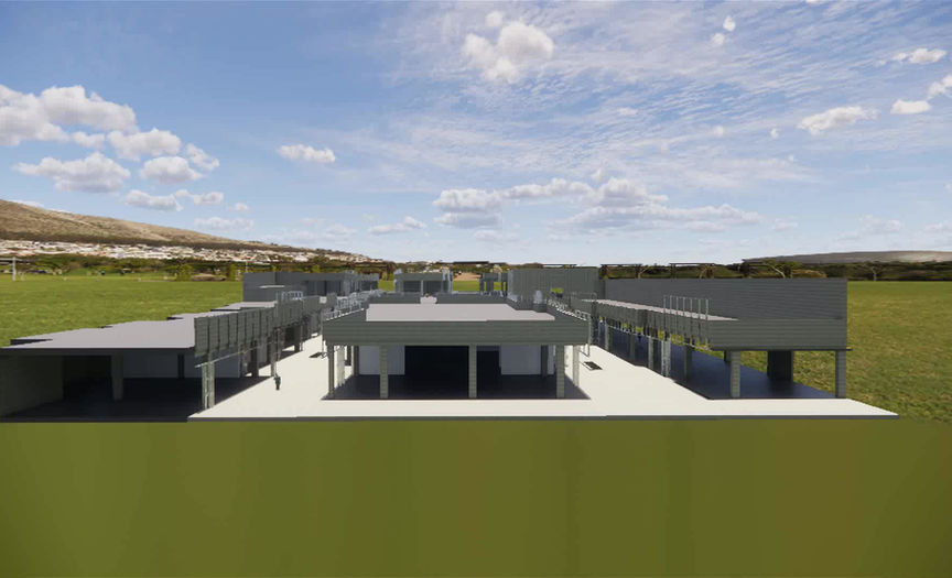Shopping Arcade Construction — BIM model flythrough